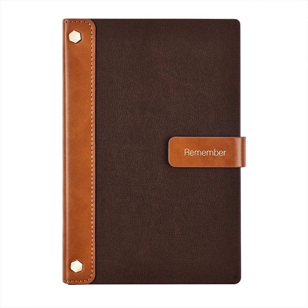 (Kostenloses personalisiertes Logo) A5/B5 Schnallennotizbuch, Notizblock aus Hartleder, Studententagebuch, Fachheft, Geschäftssitzungsprotokoll