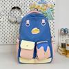 New high-value, fresh and sweet dopamine backpack contrasting color splicing high school students large-capacity backpack