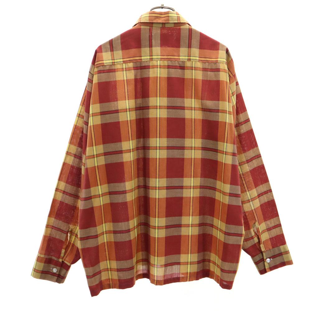 Sears 60s Vintage Box Cut Check Pattern Long sleeve shirt L Biggs Men's Used