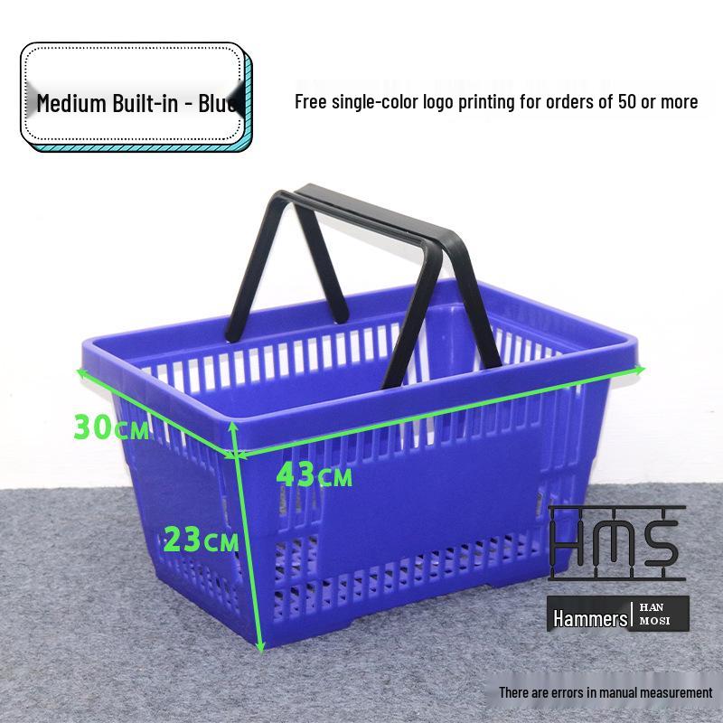 Thickened Handheld Plastic Shopping Basket - Suitable for Snacks, Household Vegetables, and Convenience Stores