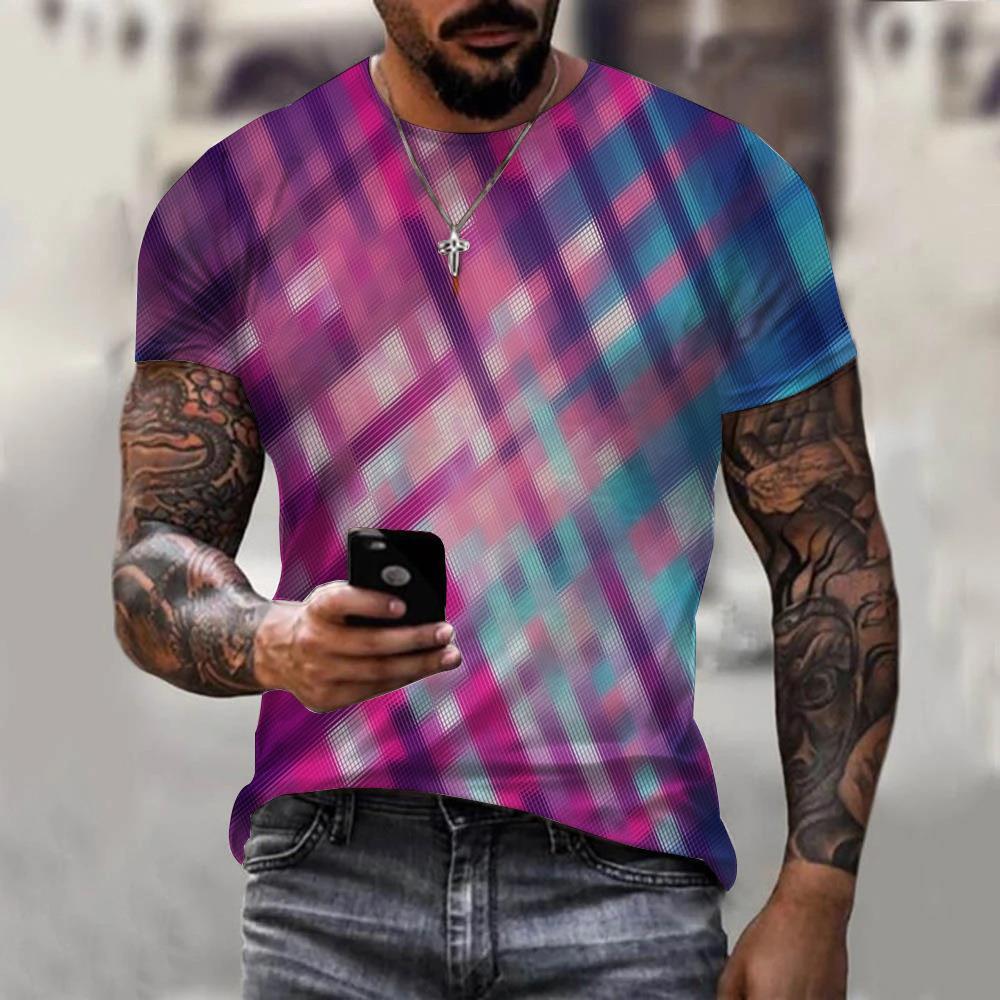 

Men s Cool Print Crew Neck Short-Sleeve T-Shirt - Breathable, Stylish & Trendy XS