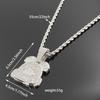 Backpack style hip hop pendant necklace money bag pendant with 5mm twist chain necklace