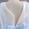 Girls Princess Dress Mesh Fluffy Dress Children's Lace Short-Sleeved Dress