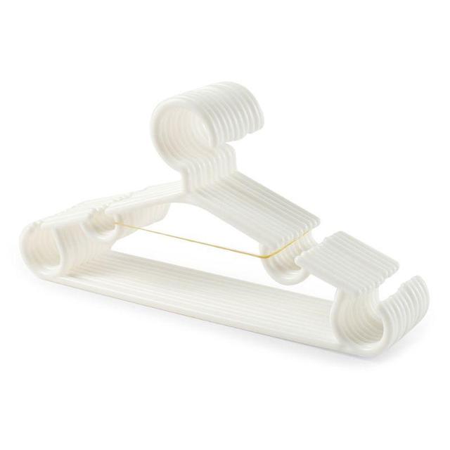 

Новинка 2021 года, 10 шт./компл., портативная вешалка для детской одежды, пальто для малышей, пластиковая вешалка с крючком 10 белый