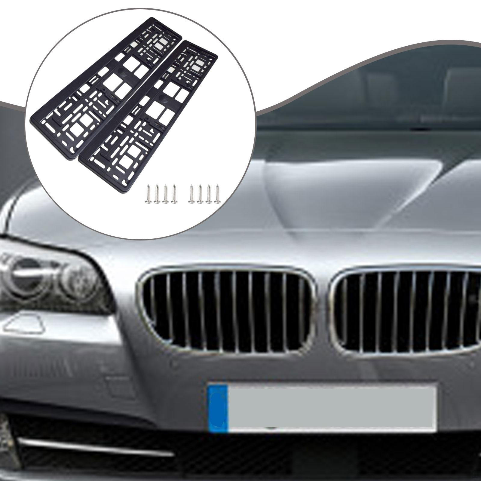 

2 штуки Декоративная рамка для номерного знака ЕС, высокая производительность, с винтами, черные, сменные аксессуары