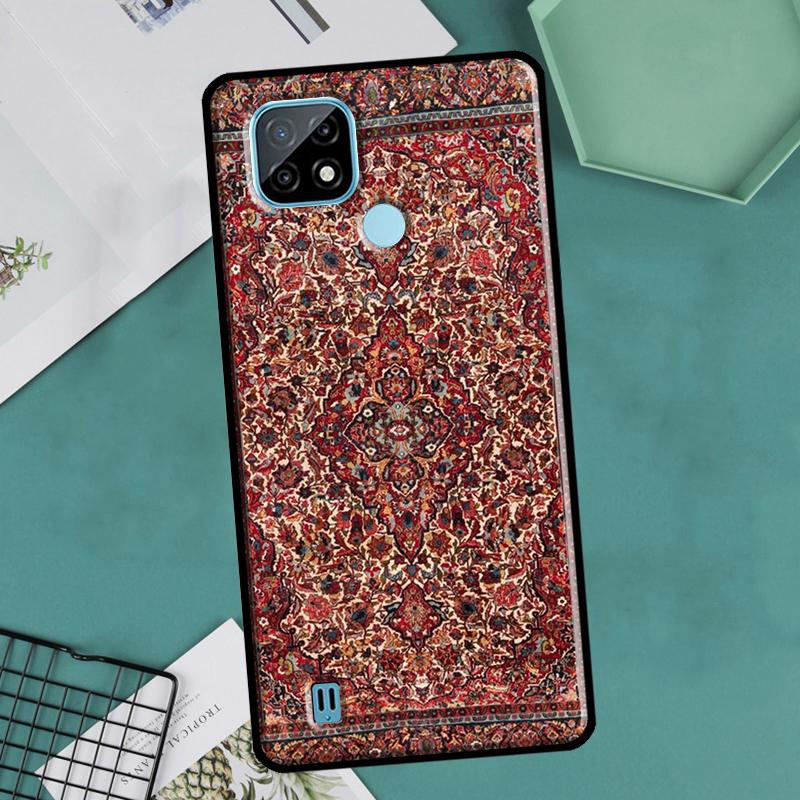 Persian Carpet Floral Pattern Case For Realme 9 Pro Plus 8 8i 9i C35 GT Neo 2 Cover For OnePlus 10 9 Pro Nord2 8T 9R 10R