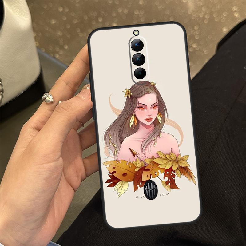 Pouzdro na telefon s horoskopem, dívkou, Štírem, Býkem, Pannou pro Nubia Red Magic 8 Pro Redmagic 5G 5S 6R 6S 7S 8S Pro Plus 6 7 Pro Cover