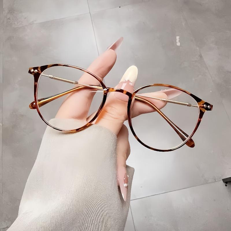 Literary Classic Fashion Women's Solid Color Decorative Glasses Classic Design Comfortable Wear for Workplace Professionals