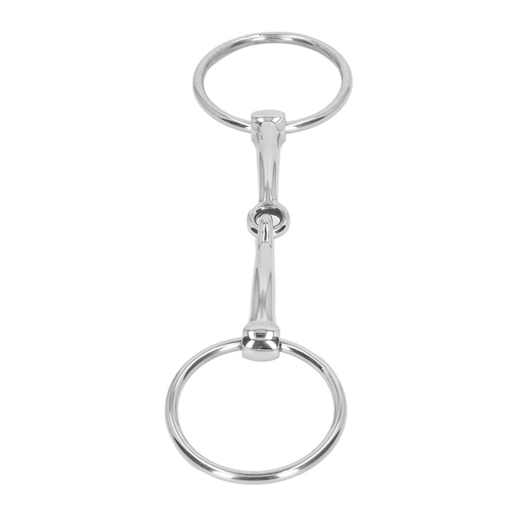 Horse Mouth Bit Stainless Steel Loose Ring Horse Snaffle Bit Anti Biting Mouth Bit for 125mm Horse