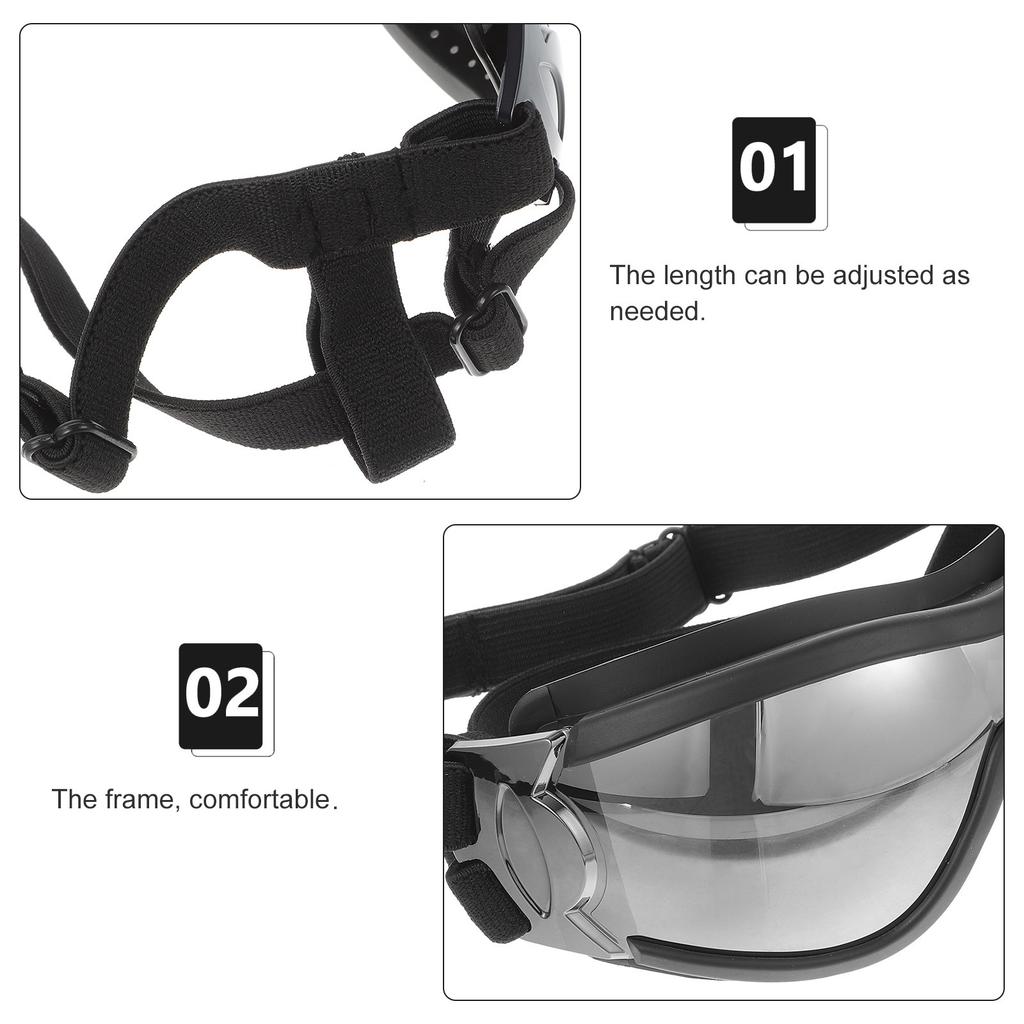 Pet Goggles Dog Eye Protection Outdoor Windproof Uv Resistant Lightweight Comfortable for Walking Running Transparent