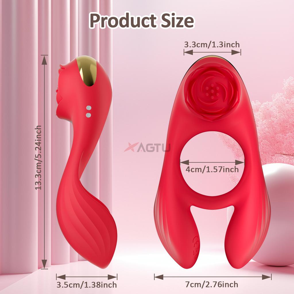 Remote Control Penis Cock Ring Vibrator for Men Delay Ejaculation Stimulator  Dick Enlarger Ring Rose Sex Toy for Men Couples