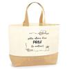 Jute Tote Bag - PLANETEE - Small Jute Bag for Teacher's Essentials - Multicolored - Made In France - Eco-friendly