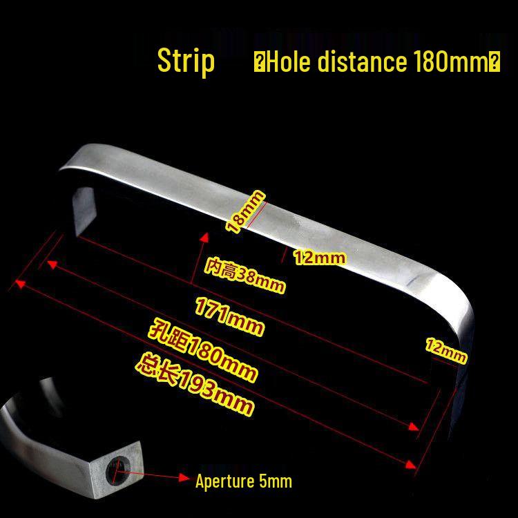 304 Stainless Steel Heavy-Duty Bow-Shaped Surface-Mounted Door Handle