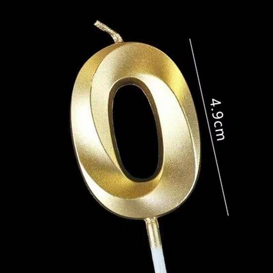 Gold Number Birthday Candles for Baby's First Birthday Cake Decoration Party Dessert Toppers