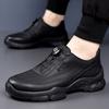 Fashion 2025 Spring Thick Soled Rotating Button Sports Sneakers Men's Mountaineering Shoes Outdoor Soft Soled Sports Shoes Black