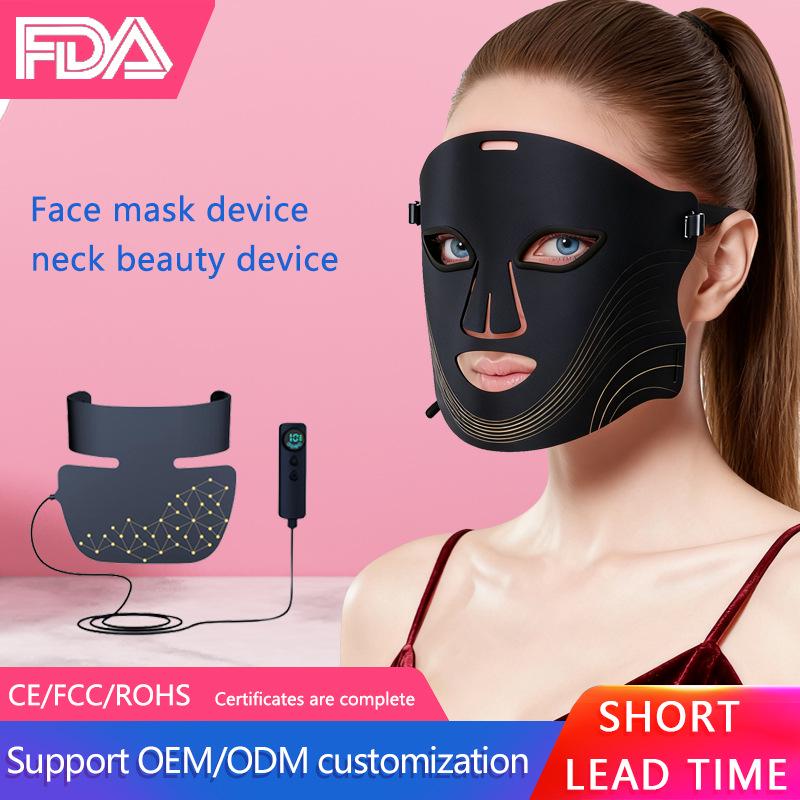 CE-Certified LED Red Light Facial & Neck Rejuvenation Mask Set