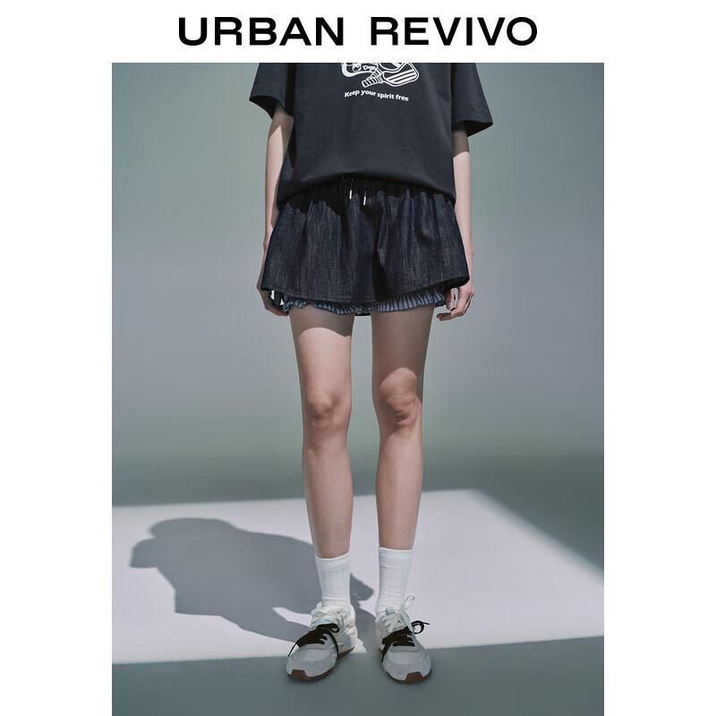 UR 2025 Women s Vintage Preppy Denim Mini Skirt S