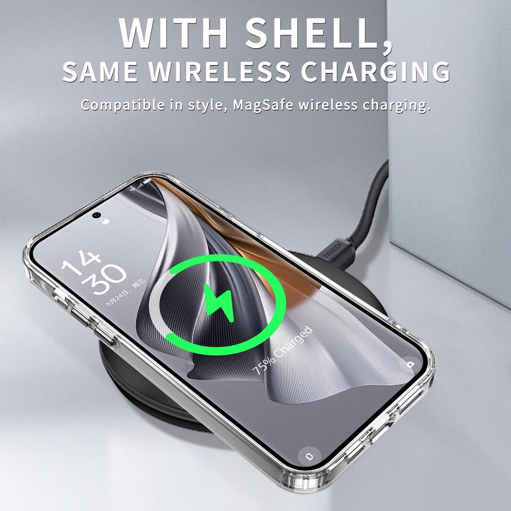 For Oppo Reno10 5G (Global)/Reno10 Pro 5G (Global) Cell Phone Cases Slim-Fit PC+TPU Clear Shell