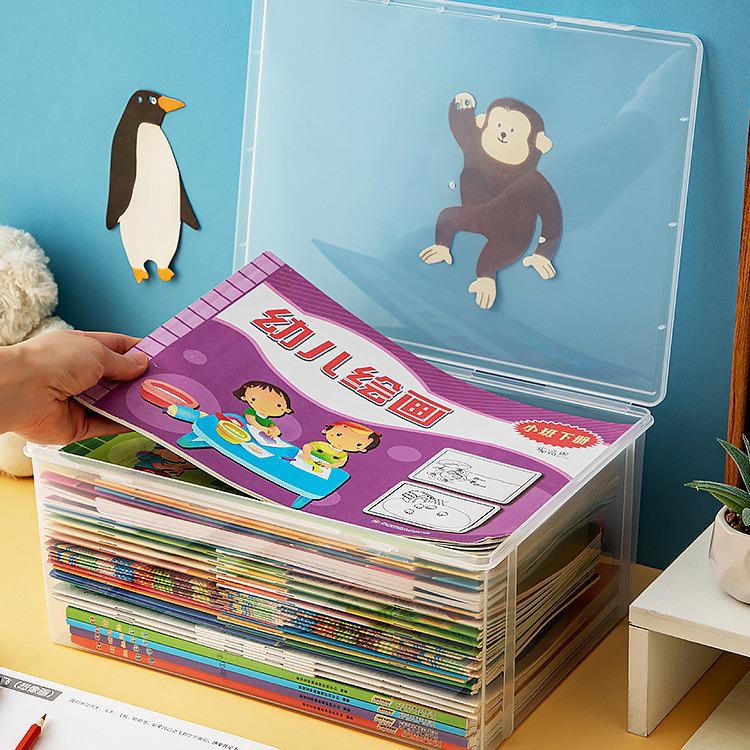 Transparent Desktop Book Organizer and Stand for Office or Student Use