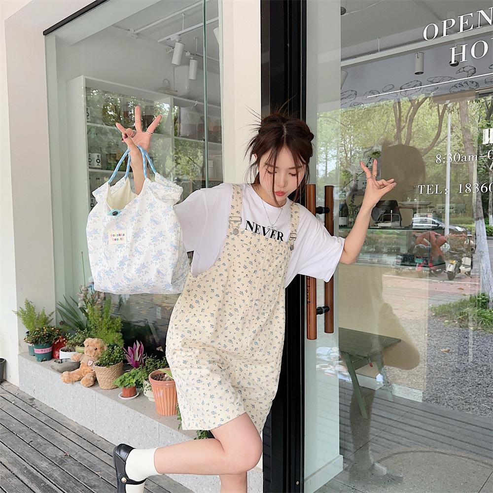 Korean Cartoon Canvas Tote Bag for Women - Large Capacity Handbag for Shopping & Work