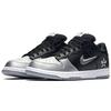 Supreme x Nike Dunk SB Low QS Metallic Silver Unisex Sneakers Black CK3480-001
