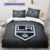 Los Angeles Kings Pattern Bedding Quilt Set  Home Decoration  Gift (1 * duvet cover + 2 * pillowcase  without core).xwn