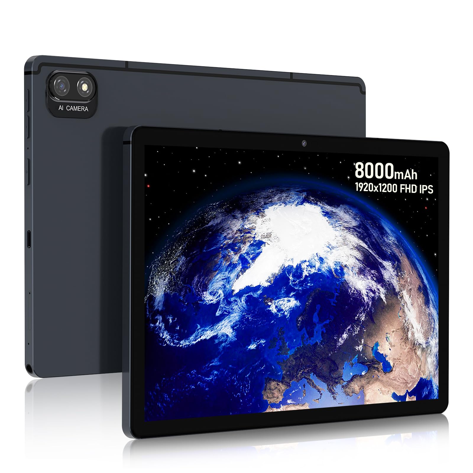 

Планшет Kinstone з акумулятором 8000 мАг, 8 ГБ, 256 ГБ, з можливістю розширення до 1 ТБ, FHD IPS, Bluetooth, японська інструкція, підтримка онлайн-занять, 10-дюймовий 8-ядерний сірий колір