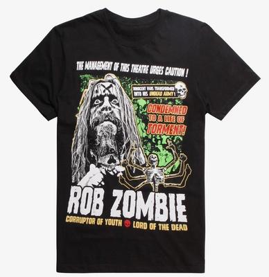 Rob Zombie CORRUPTOR DE LA JUVENTUD Camiseta 100% Algodón Camisetas para Hombre Top NUEVO 100% Auténtico y Oficial