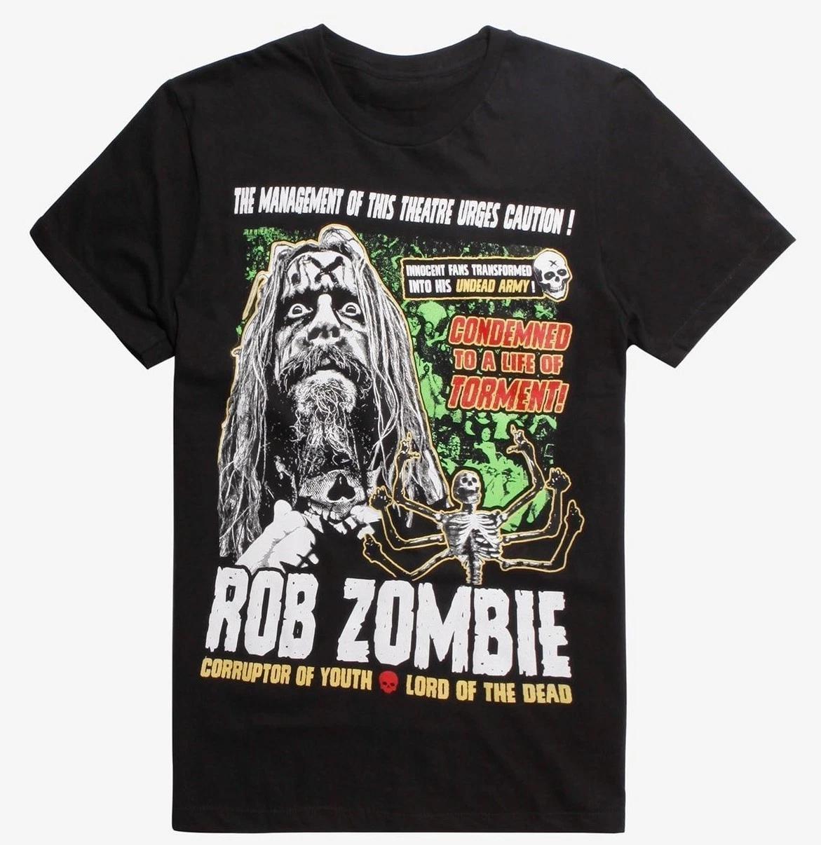 

Rob Zombie CORRUPTER OF YOUTH 100% Cotton T-shirt Mens Tees Top NEW 100% Authentic & Official 4XL