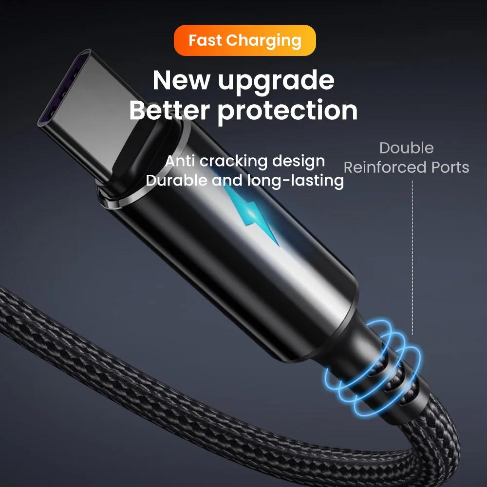 1PCS Micro USB Cable 3A 25cm Short USB Type C Cable Data for iPhone 14 Huawei Xiaomi Samsung S25 S24 Fast Charging Data Cable