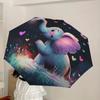 1pc Cute Elephant with Butterflies Umbrella with Plastic Handle,Suitable for All Seasons Home Travel Outdoor UmbrellaDD008