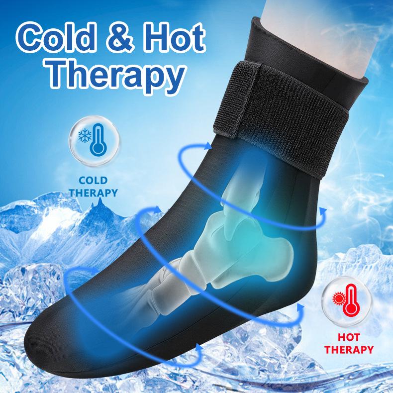 Dual-Use Hot/Cold Gel Ankle Compress Sleeve
