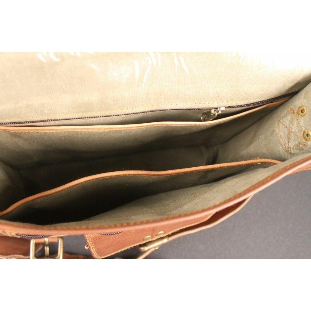 Neue Herren-Umhängetasche aus echtem Ziegenleder, Vintage-Aktentasche, Laptoptasche