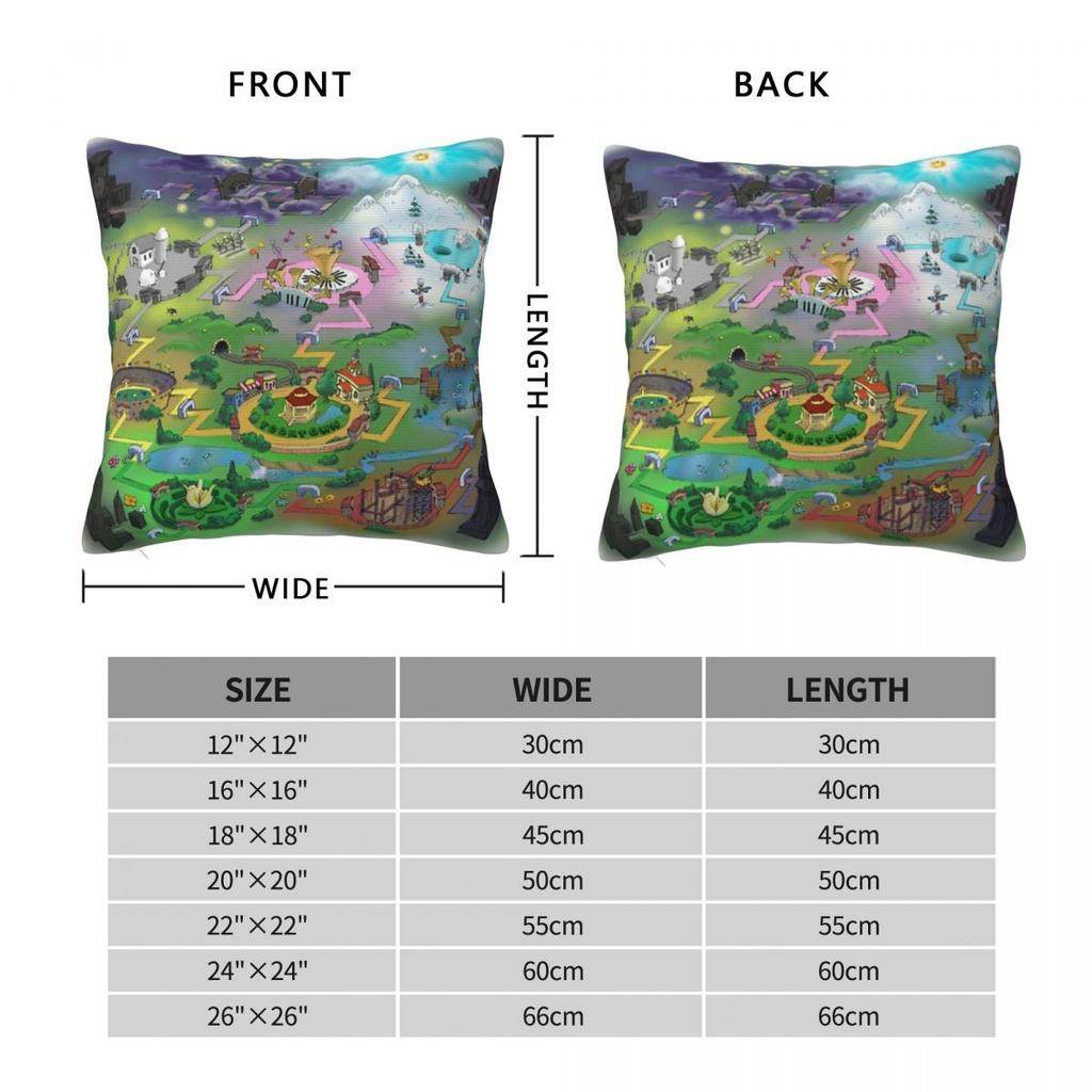 City Of Toon Toontown Square Pillowcase Polyester Linen Velvet Creative Zip Decorative Car Cushion Cover