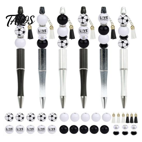 Creative Pen Making Crafts Beaded Ballpoint Kit, with Sports Beads DIY Craft Kits for Kids 8 And Up Writing Stationery, Football Fans Students Gift