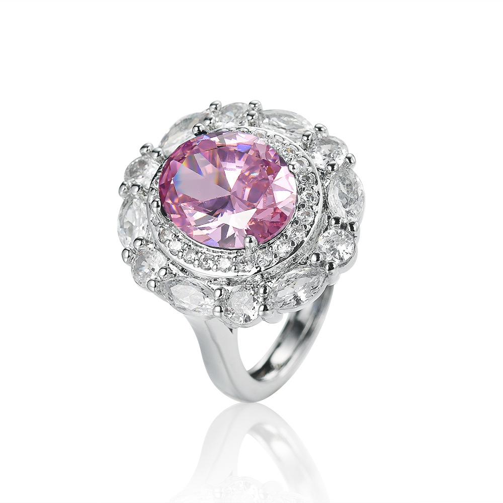 Hot European and American Style Temperament, Luxury Colored Treasure Ring, High-end Exaggerated Party Atmosphere, Ring Finger Ring