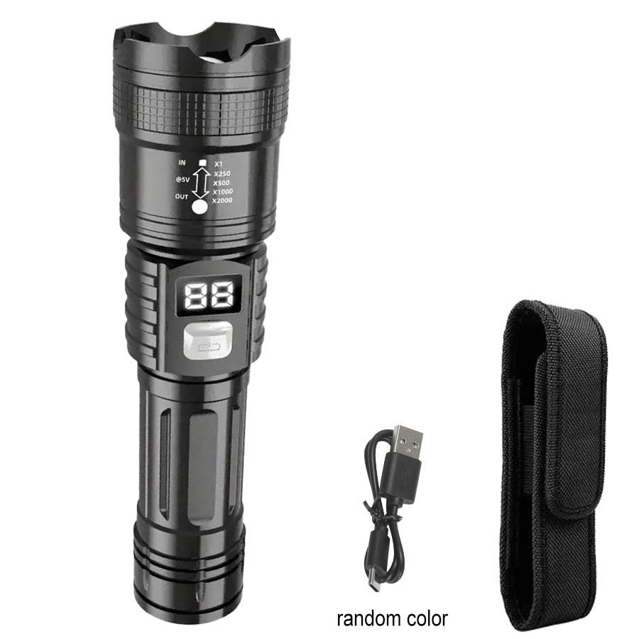 1PC Bright Tactical LED Flashlights - 3 Modes Zoomable Torch Light, Ideal for Outdoor Hiking Hunting Camping Defense Flash Light