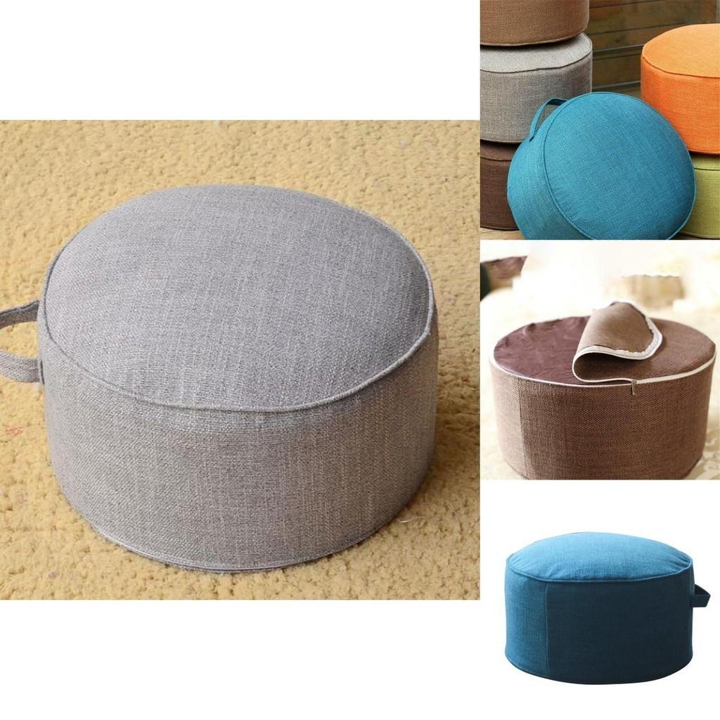 Tatami Round Floor Pillow Seat Comfortable Cotton Linen Cushion For Relaxation