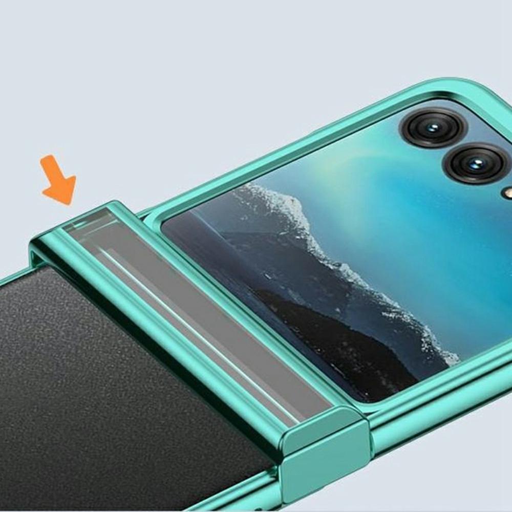 For Motorola Razr 60 Case Hinge Design Electroplating PC Clear Phone Cover