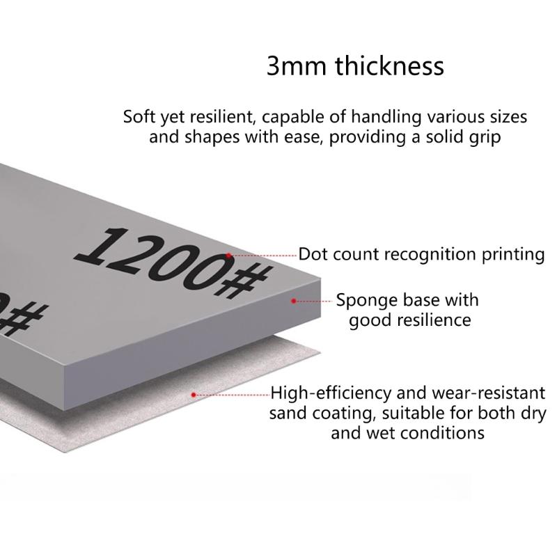 #400-#1200 Sanding Sticks Sanding Sponge Recommended for 14 and 18Year Olds Delivering Smoothly Finish On Fine Model