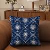 Set da 4 Federe per Cuscini a Fantasia Bianca e Blu Adatte per Divano Auto Camera da Letto Copricuscino Decorativo Federa