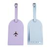 Airplane Suitcase Tag Baggage Name Tags Colorful Information Card Portable PU Luggage Tag  Men