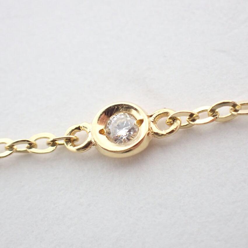[Used] K18 Diamond Necklace/j59-3