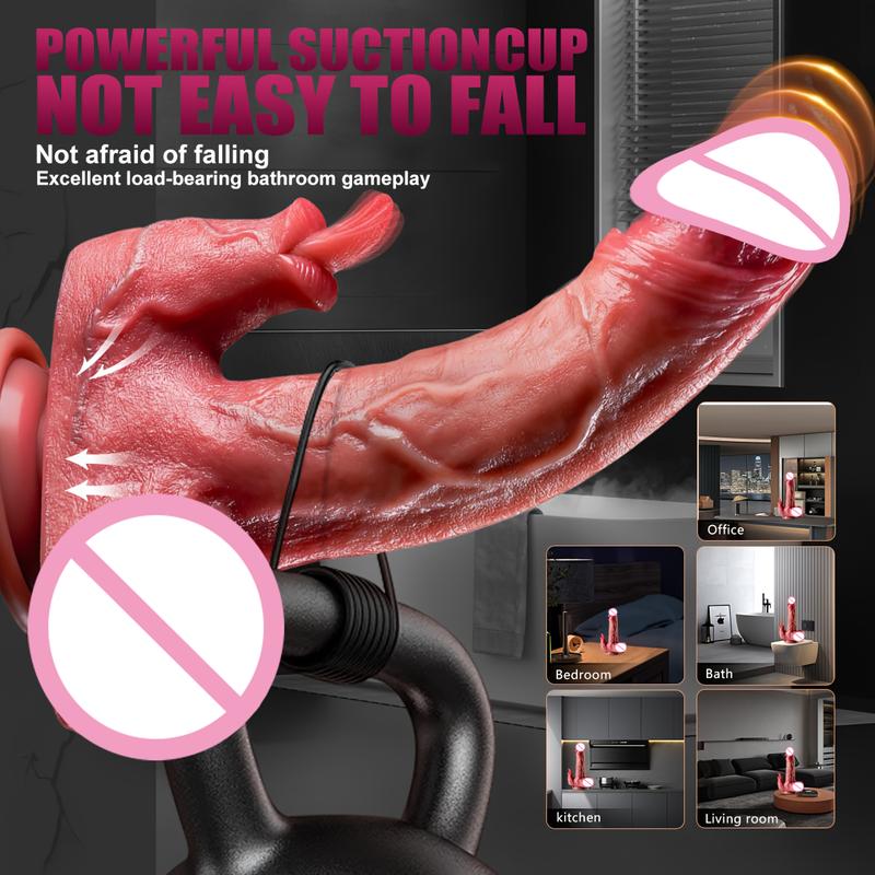 Thrusting Dildo Vibrator Control Penis Telescopic Licking Clitoris Quick Stimulator Orgasm Wireless Vibrator Sex Toy For Women