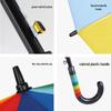 16-Rib Windproof Rainbow Umbrella - Long Handle, Sun & Rain Protection, Perfect for Business & Logo Advertising