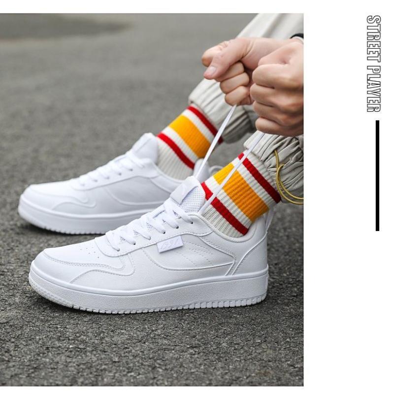 Anta Life Collection Slip-Resistant Cushioning Wear-Resistant Low-Top Skateboard Shoes Men's Anta White Sneakers 912138012-5