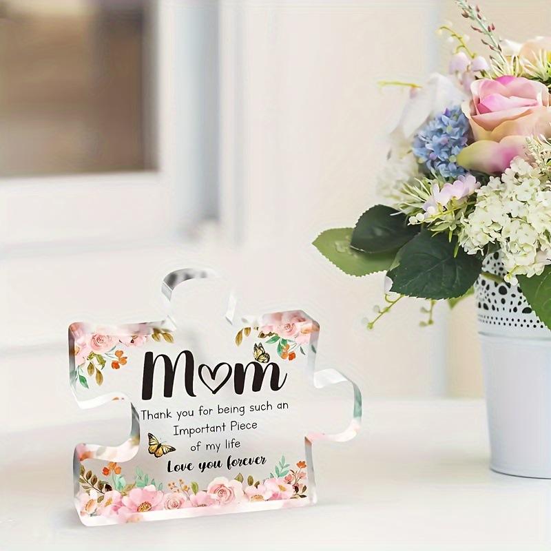 Mum Birthday Gifts Acrylic Puzzle Plaque Decorations, Presents for Mum Nana Grandma, Mothers Day Gifts