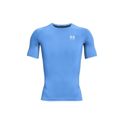 Einfarbiges T-Shirt mit Logo-Print, Rundhalsausschnitt, kurzen Ärmeln, Herren-Oberteile, Blau 1361518-475