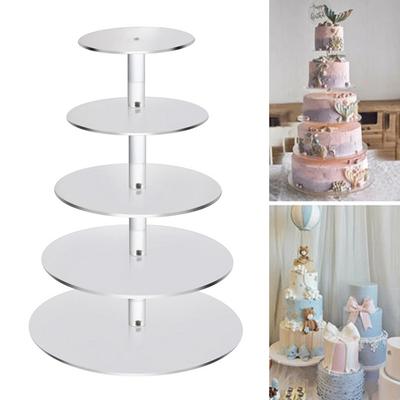 6 Tier Transparent Acrylic Cake Stand Wedding Birthday Party Cake Display Stand