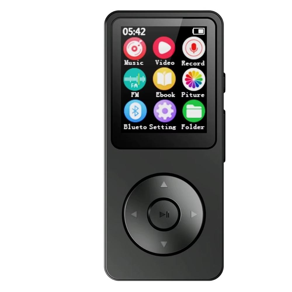 

Solid Color Student MP3 Long Strip Mini Music Player Portable MP3 Music Player Children Gift чорний